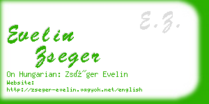 evelin zseger business card
